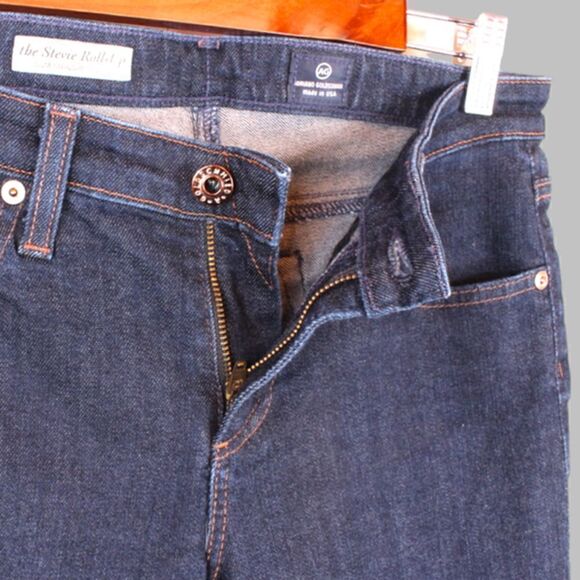 AG The Stevie Roll-Up Jeans in Dark Wash Women's Size 28 - Picture 4 of 10
